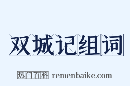 双城记组词是什么意思的图片